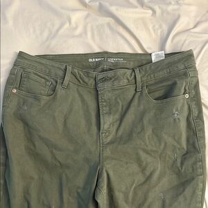 Old Navy Green Rockstar Jeans Midrise Size 16 New